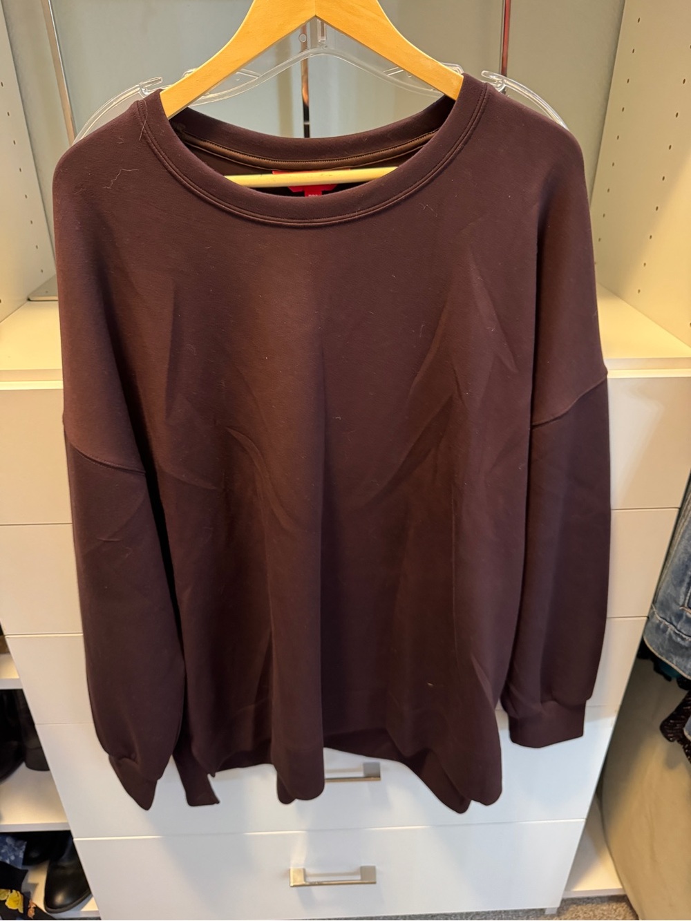 SPANX Men's Crewneck Sweater in Deep Brown